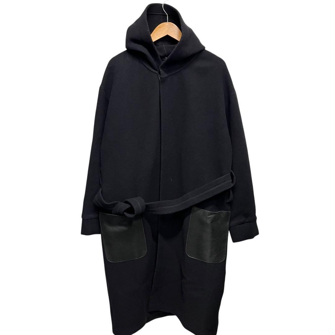 ATON メルトンフーディ ロープコート フーデット ガウン コート 山羊革