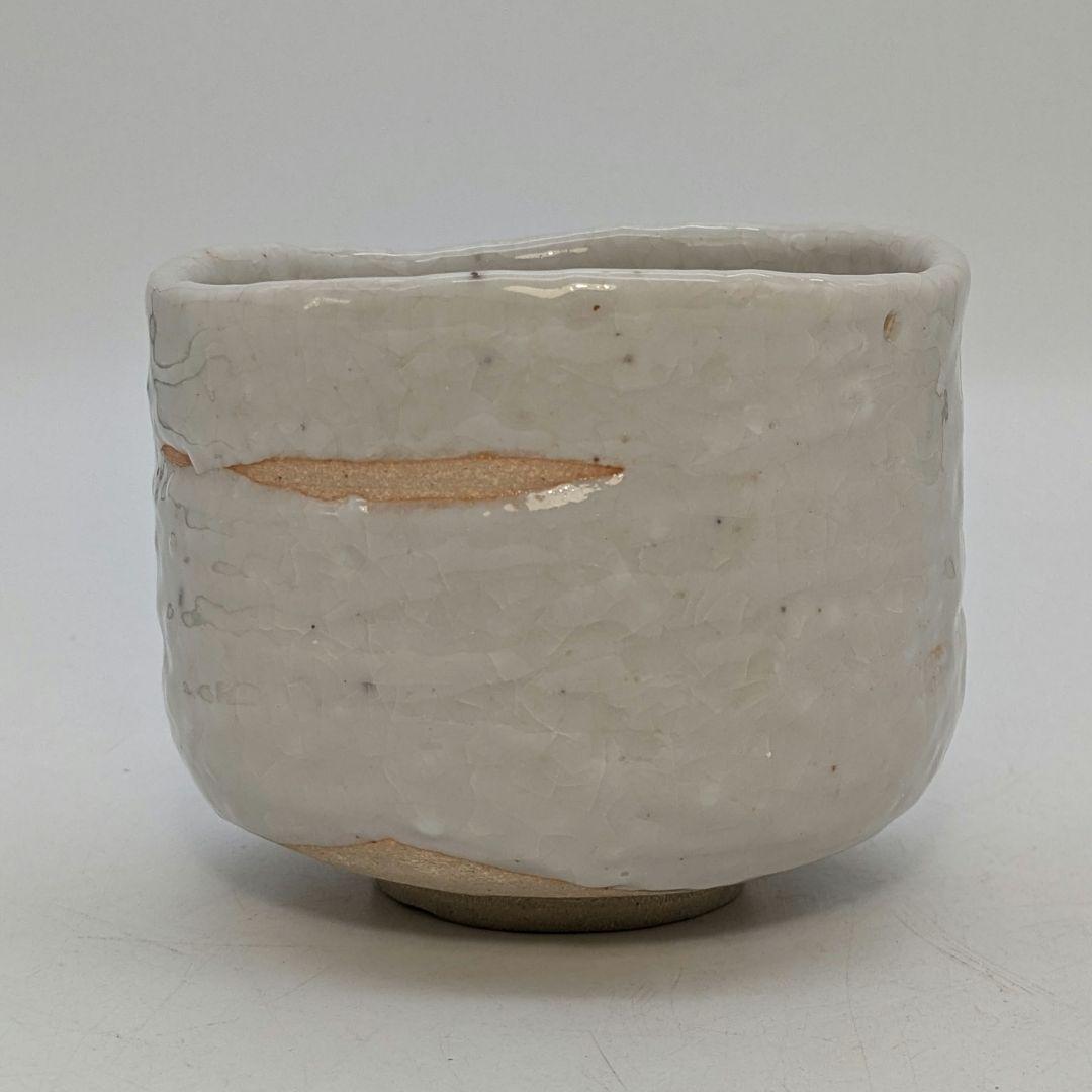 岡本欣三 絵志野茶盌 共箱共布栞 抹茶碗 抹茶茶碗 茶道具 茶器 食器