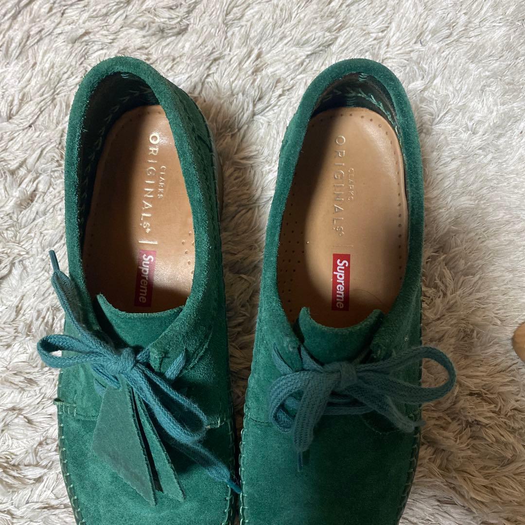 supreme × Clarks モカシン グリーン 26.5cm 最終値下げ