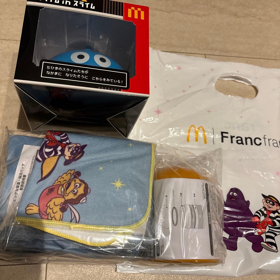 マクド 福袋 スープジャー タオル 保冷バック ドラクエ スライムIn