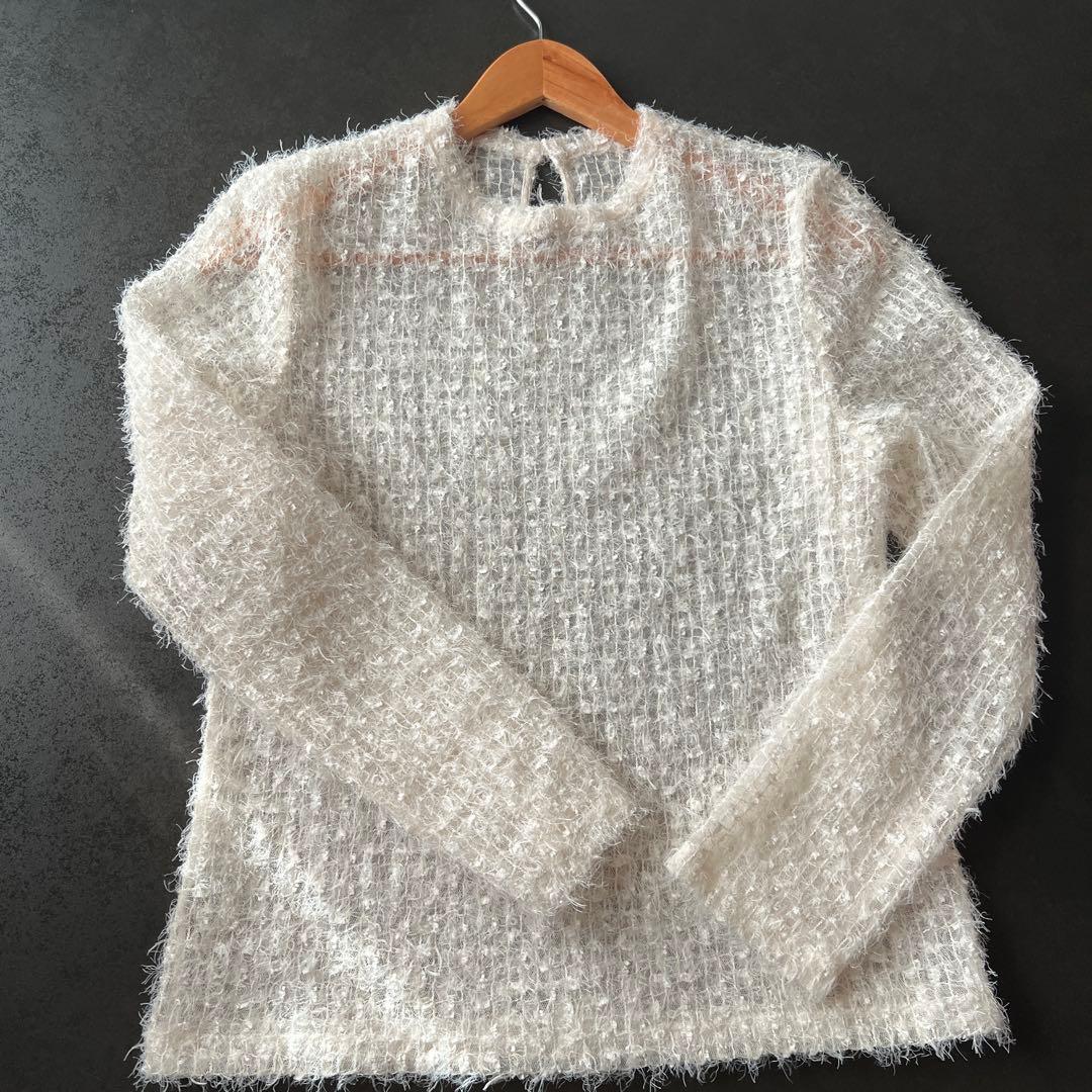 値下げ！シーニュ cygne チュールシアートップス Beatrice ホワイト