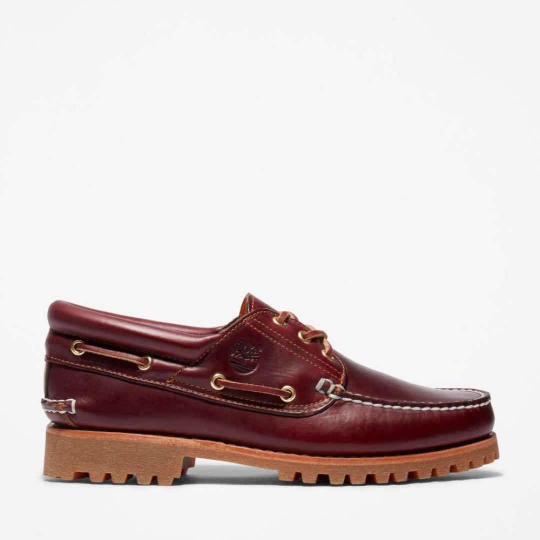 Timberland バーガンディ 3eye Men's 3-Eye Lug Handsewn Boat Shoe - Burgundy | Timberland US