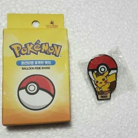 韓国 ロッテワールド ポケモンコラボ ピンバッジ ピカチュウ - メルカリ