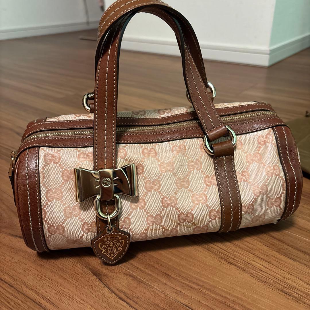 松木ホロみ様専用 グッチ GUCCI ミニボストンバッグ ピンク バッグ