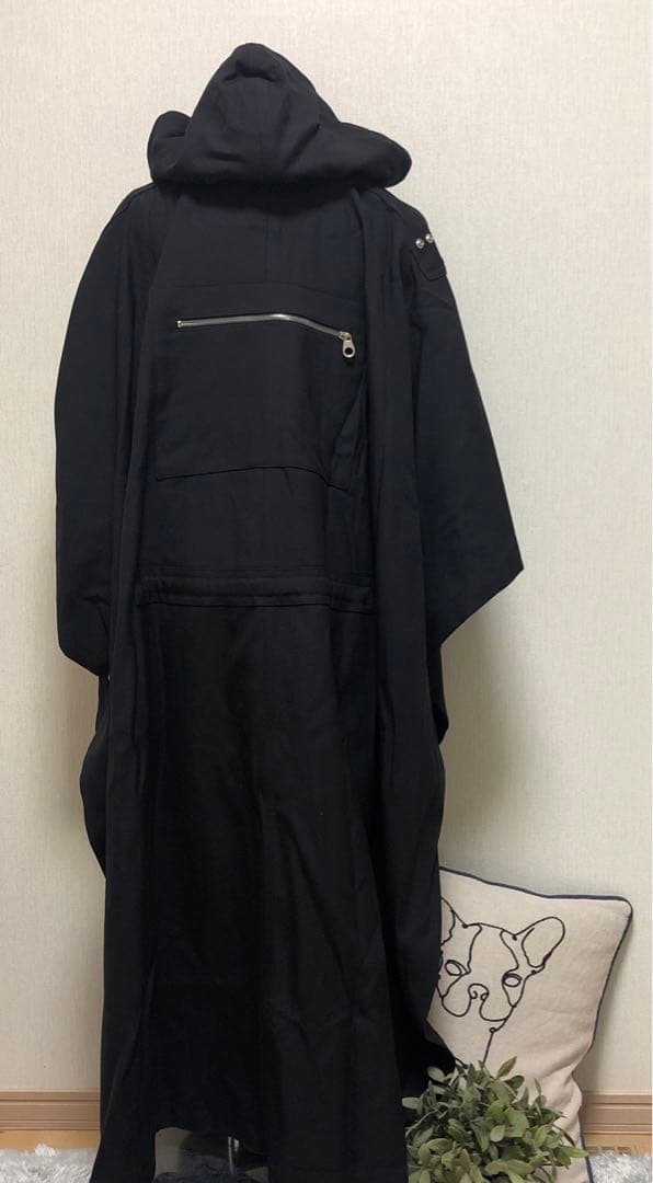 未使用 CHLOE クロエ ロング丈 ポンチョ ケープ コート 34 ブラック