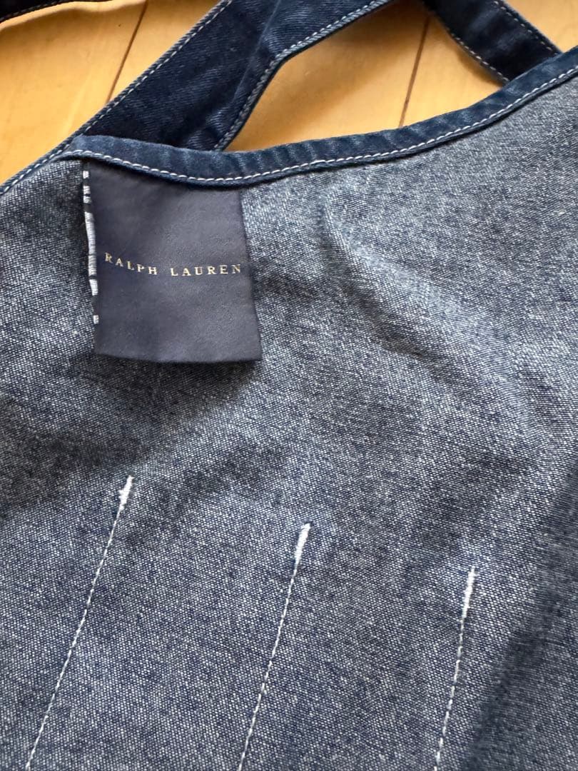 新品 RALPH LAUREN ダークデニム オーバーオールエプロン タグ付