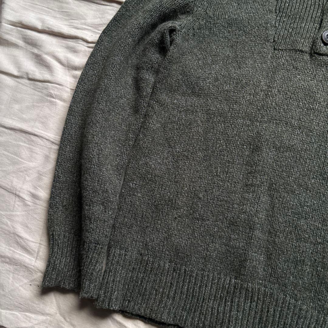 00s】Eddie Bauer ヘンリーネック ニット メランジ 00´s エディー