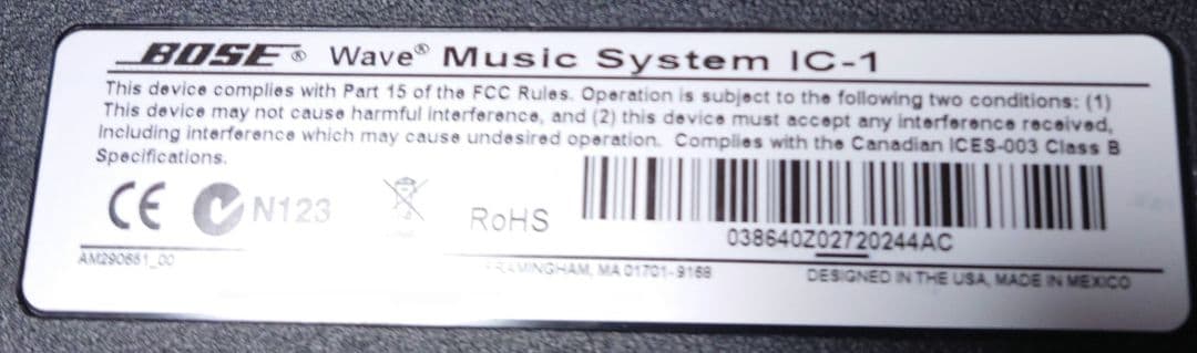 BOSE Wave Music System 用 操作パネル IC-1 リモコン - メルカリ