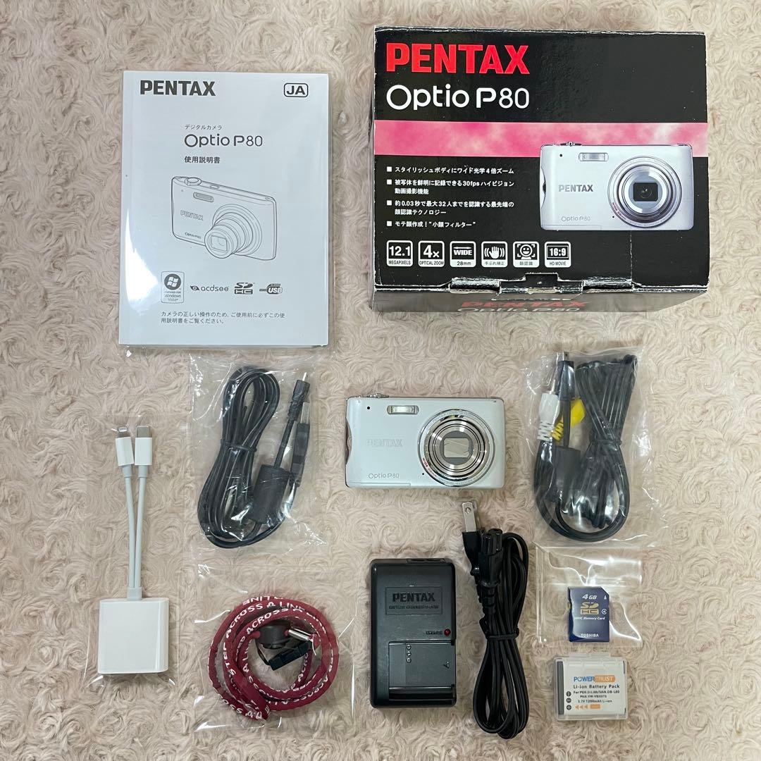 動作確認済✨PENTAX Optio P80✨スマホ転送OK 平成レトロ 可愛い