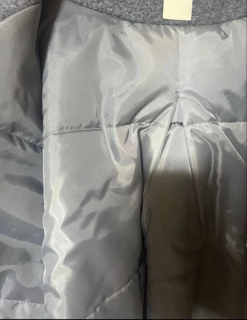 S様 ヌル null. フラワースリーブ ショート ジャケット グレー コート