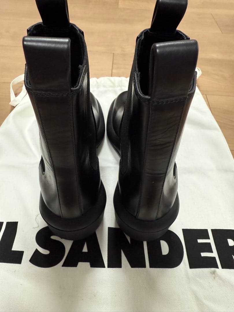 JIL SANDER ジルサンダー グロスレザー チェルシーブーツの通販はau