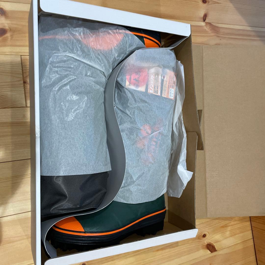 岩礁スパイク付き長靴 80NS 長靴 26.0cm グリーン/オレンジ