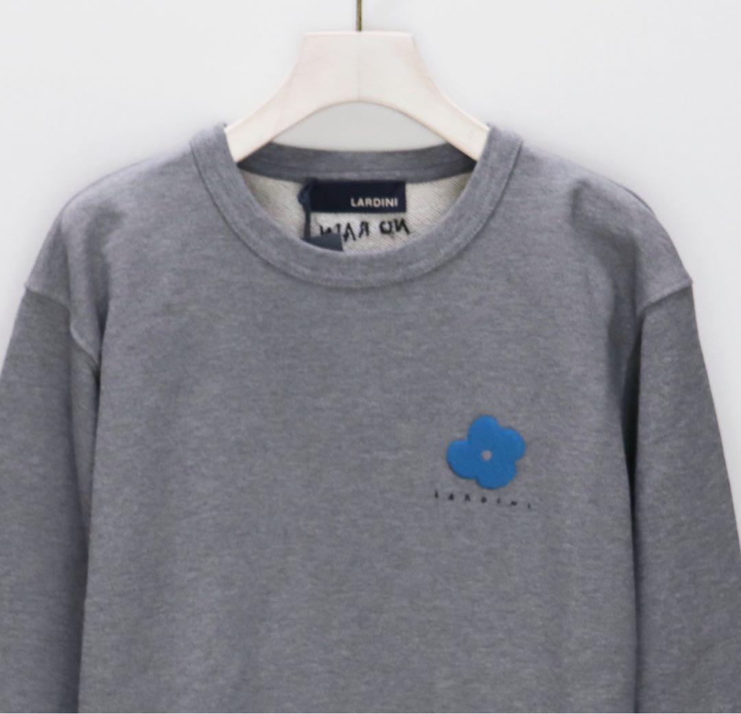 《ラルディーニ》未使用 ロゴ・フラワー刺繍 トレーナー オーバーサイズXS