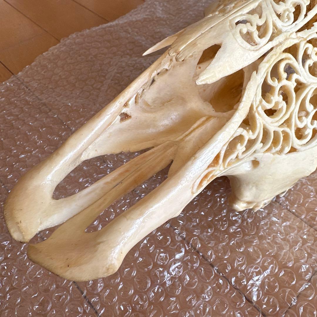 値下げしました！バッファロースカル 牛頭蓋骨 壁掛け彫像 カウボーイ