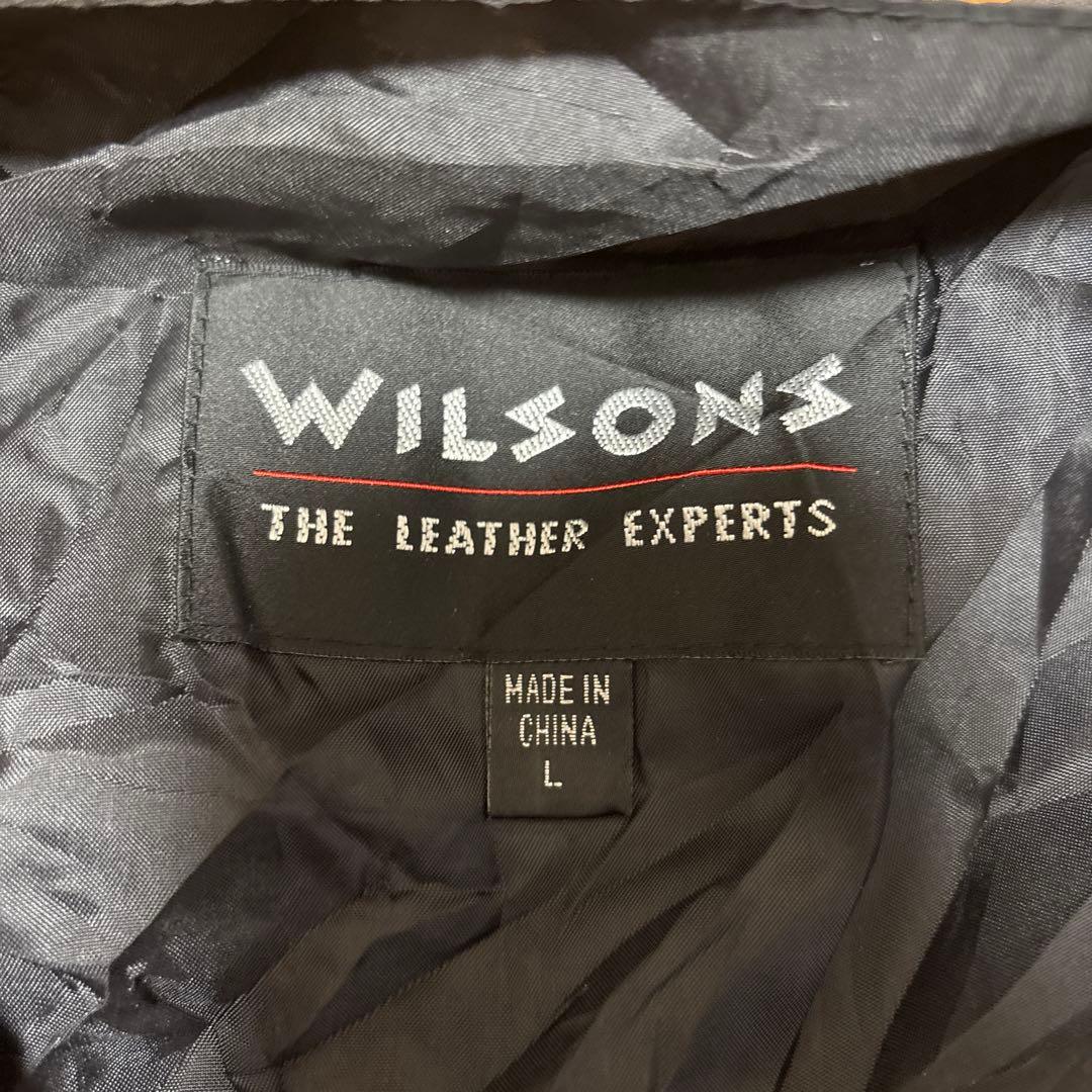 本革】WILSONS レザーベスト ブラック Lサイズ ヴィンテージ - メルカリ