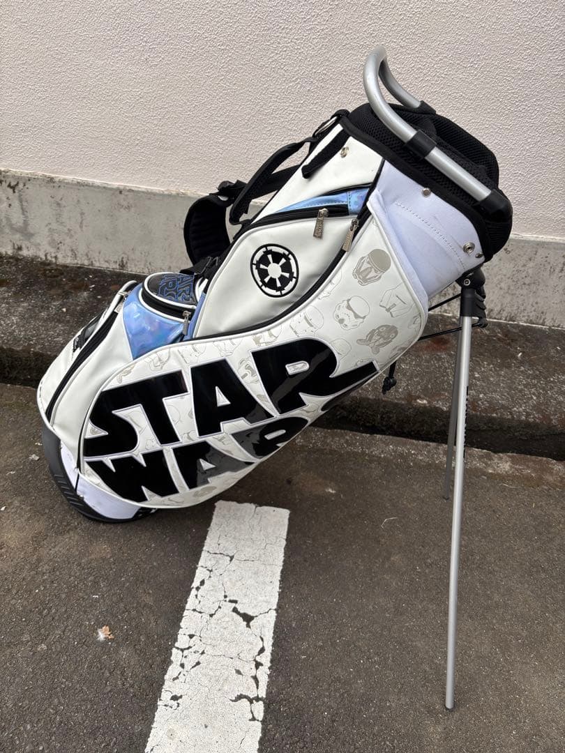 スターウォーズ キャディバッグ 9型 スタンド ホワイト - ゴルフバッグ