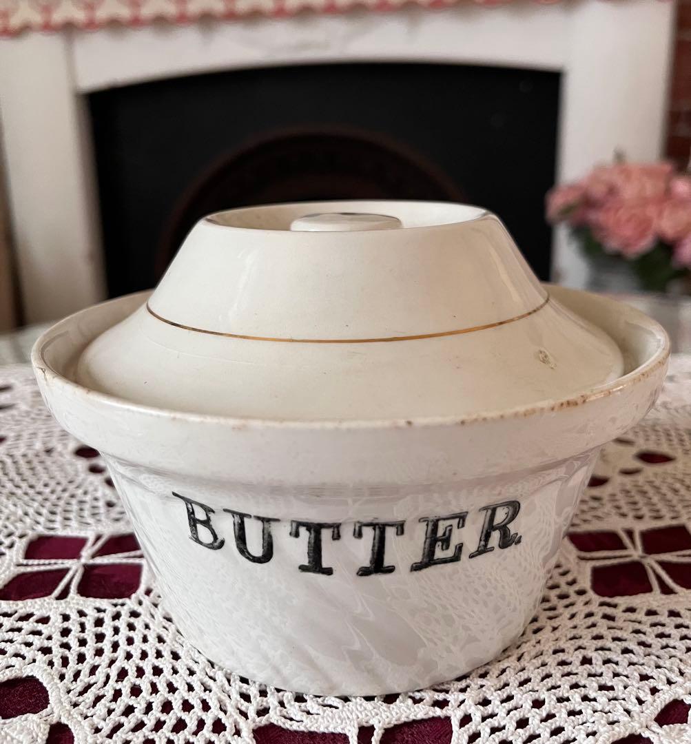 イギリスアンティーク バターディッシュ ビクトリアンアンティーク お家の形をしたアンティークのバターディッシュ、Price＆Brosコテージ
