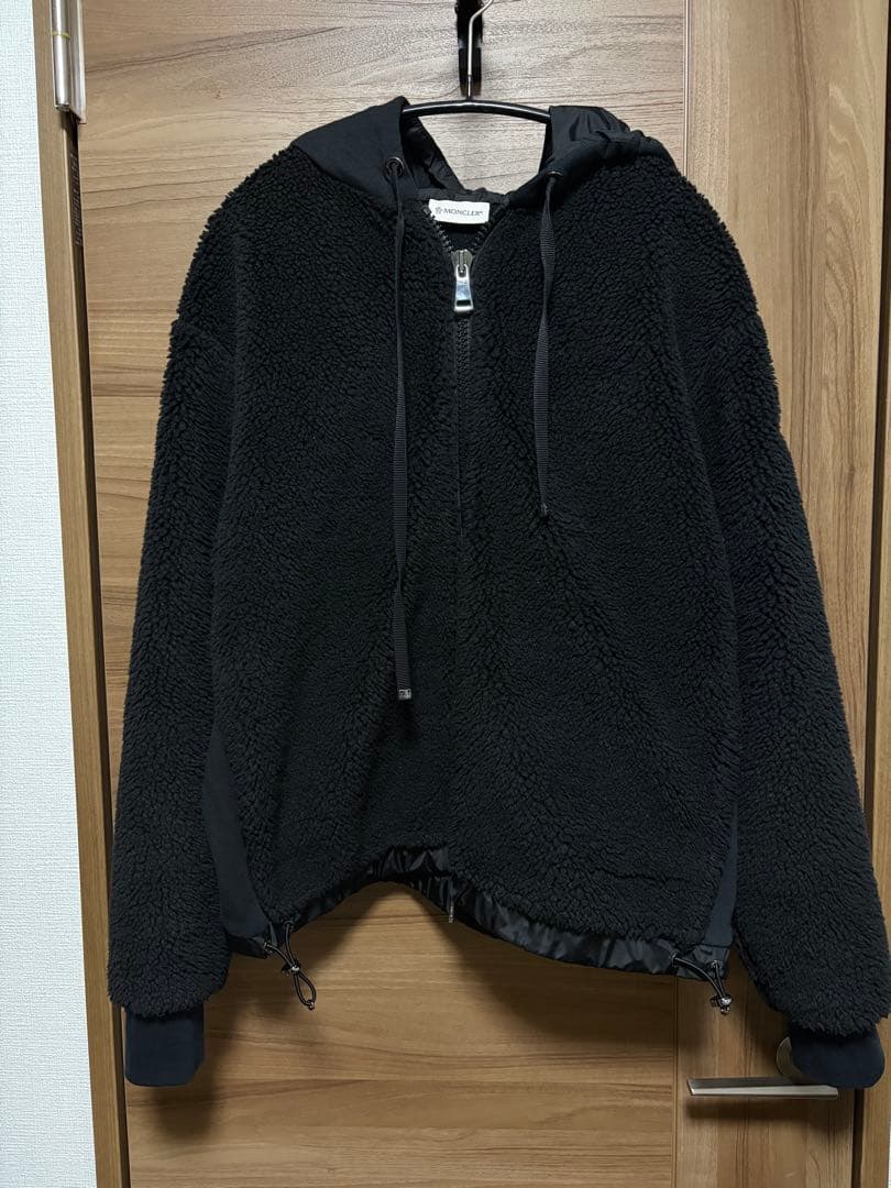 モンクレール ボアパーカー MAGLIA CARDIGAN Mサイズ 黒 中古・古着通販】MONCLER (モンクレール) ダウン切替パーカー/MAGLIA