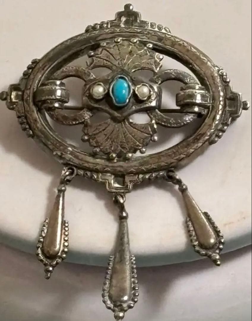 KalevalaKoru925Finland1998ターコイズ パールブローチ - メルカリ