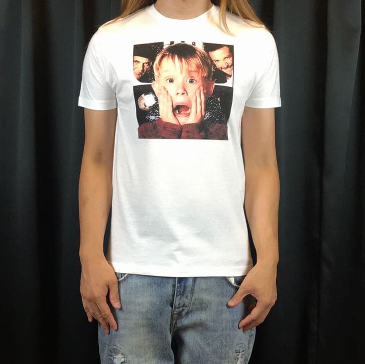 新品 ホームアローン びっくり ケビン マコーレーカルキン 映画 白 T