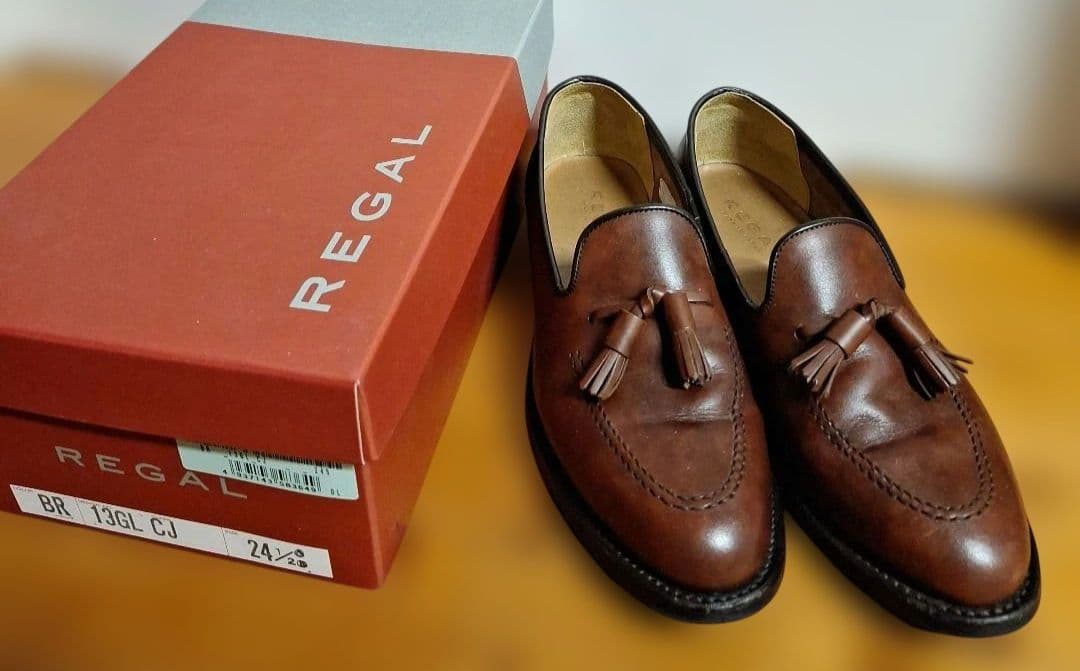REGAL タッセルローファー ブラウン 最新モデル 13GL CJ 24.5㎝ REGAL（リーガル） メンズ ビジネスシューズ タッセルローファー 13GL