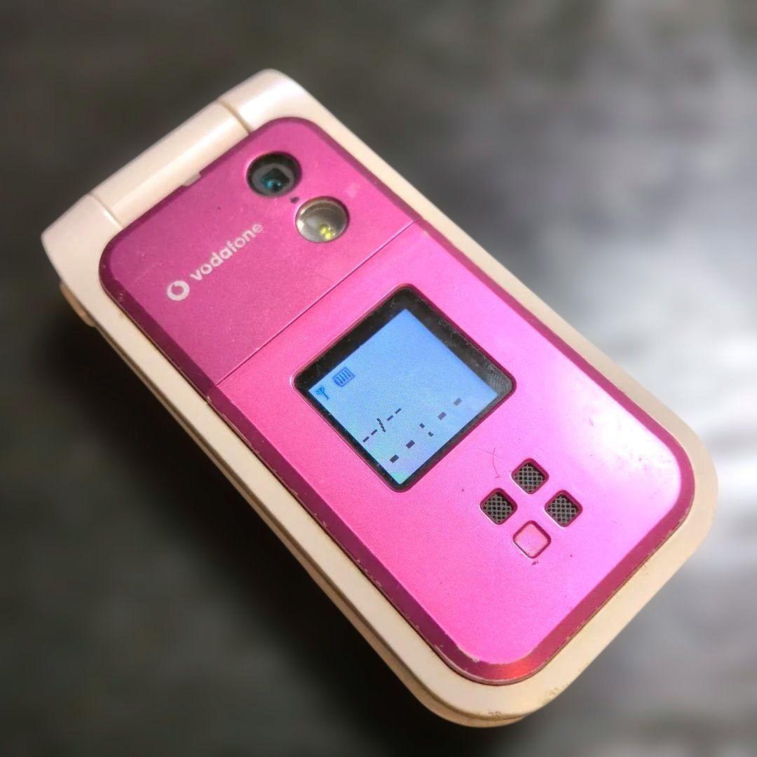 ガラケー東芝 Vodafone V603T ピンク 折りたたみ式携帯電話 - メルカリ