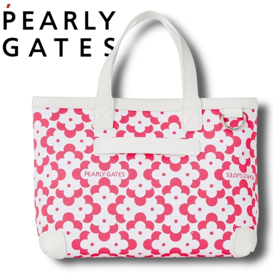 定価28600円 パーリーゲイツ ジオメトリックフラワー柄 カートバッグ