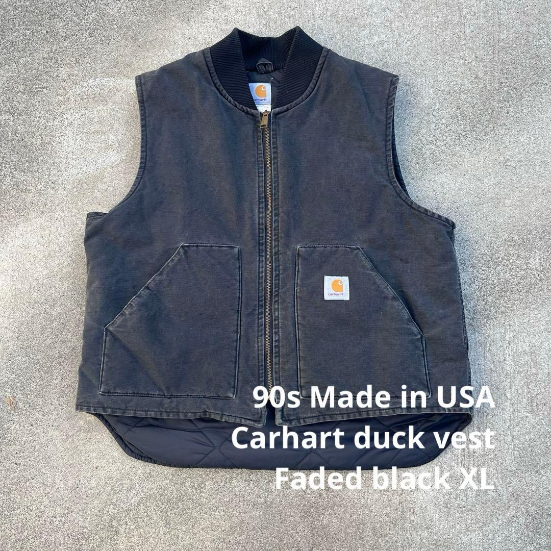 Carhart ダックベスト極上フェードブラック XL USA製 2026年最新】カーハート ダックベスト フェードの人気アイテム - メルカリ