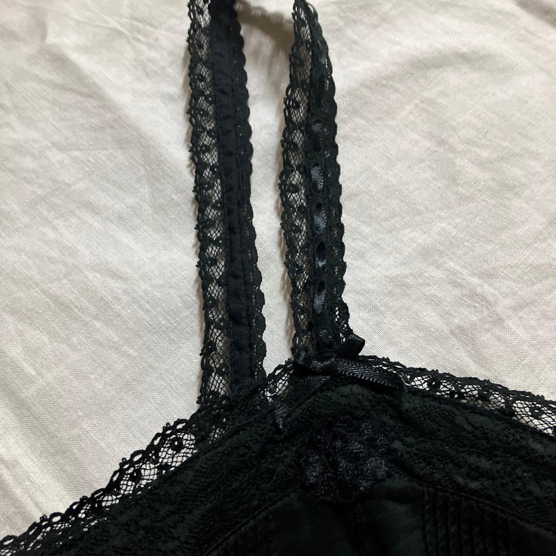 ピンクハウス 未使用品 綿ローン&フランス製?!レース黒生地