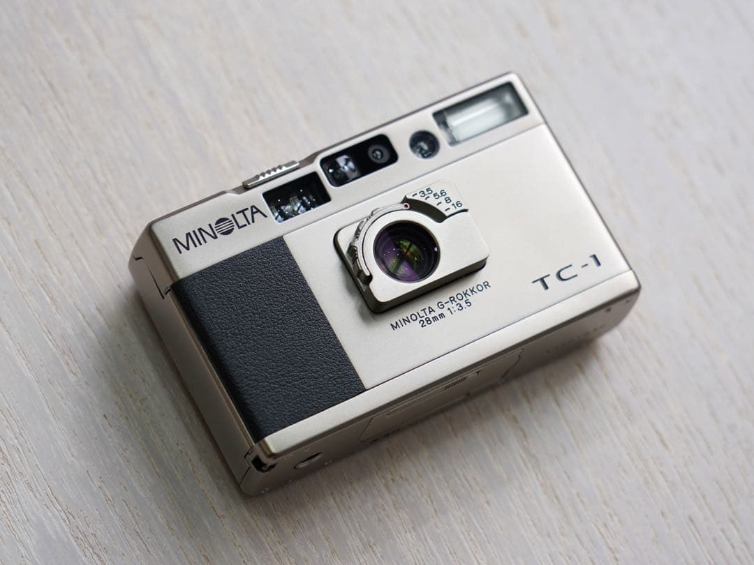 MINOLTA TC-1 ミノルタ　コンパクトカメラ MINOLTA（ミノルタ）TC-1／最小・至高の高級コンパクトサンライズ