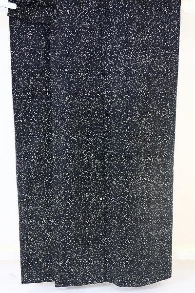 ☆専用☆美品 小紋 身丈159cm 黒色 シルバー 蒔糊散らし お洒落 正絹