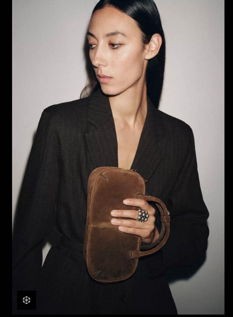 ZARA☆ミニレザーボウリングバッグ完売品難あり - メルカリ