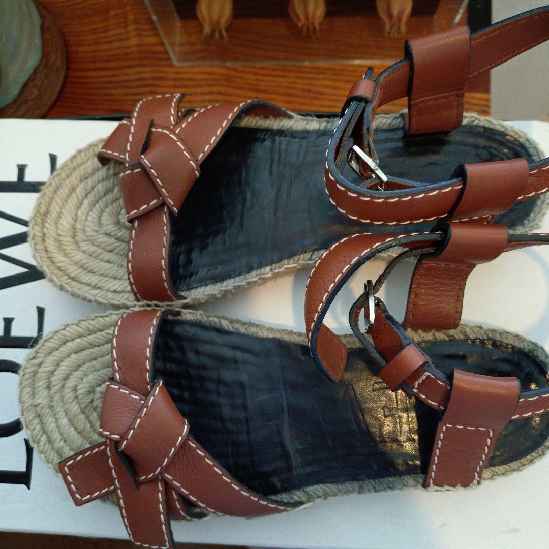 お値下げしました。LOEWE ブラウンリボンサンダル 楽天市場】ロエベ LOEWE サンダル ブラウン レディース l814465x92