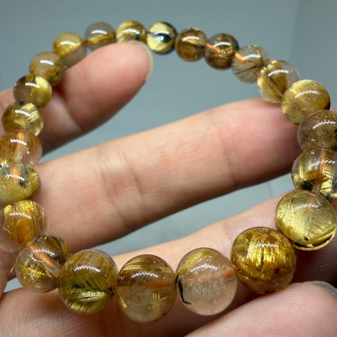 □229 ハイクオリティ z9128 ゴールド タイチン ルチル クォーツ