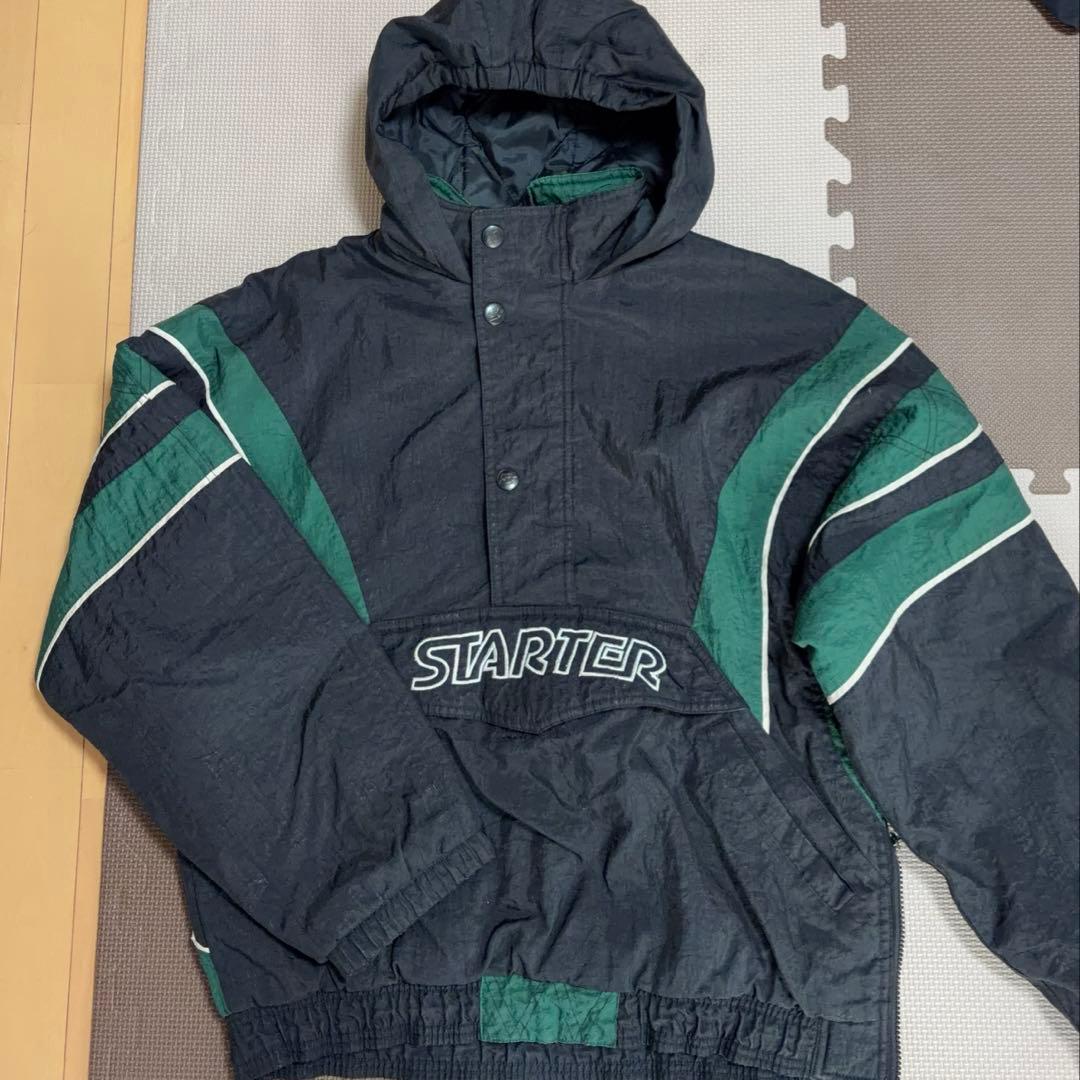 《希少》STARTER 中綿ナイロン ブルゾン アノラックジャケットハーフジップ