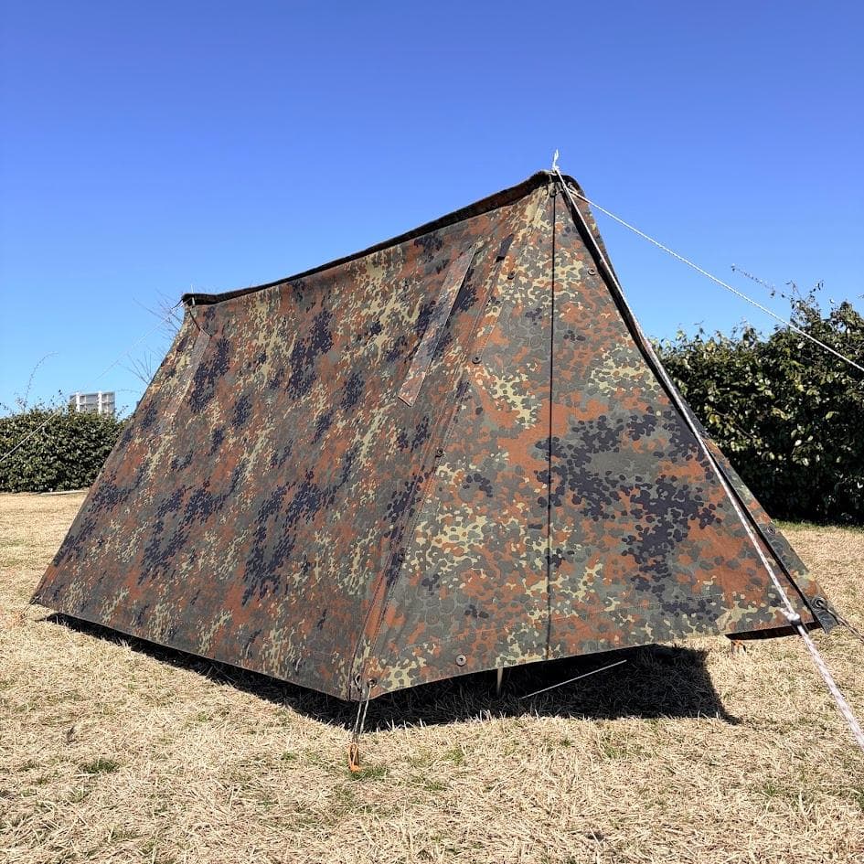 希少】ドイツ軍 軍幕 パップテント ファスナー加工済み 2枚セット