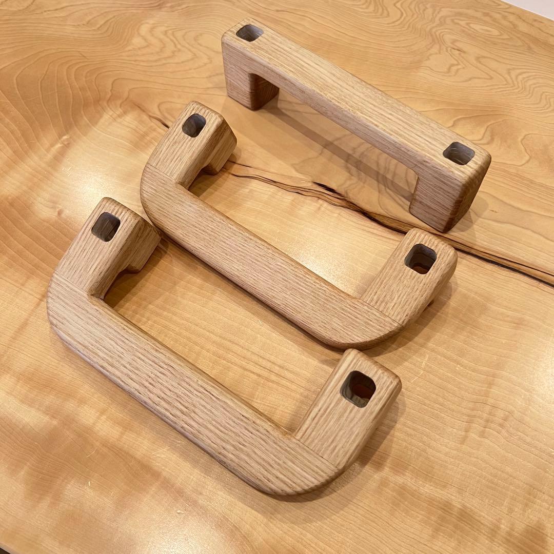 木製アシストグリップ3個(チェスナット) ハイエース用 木製アシスト