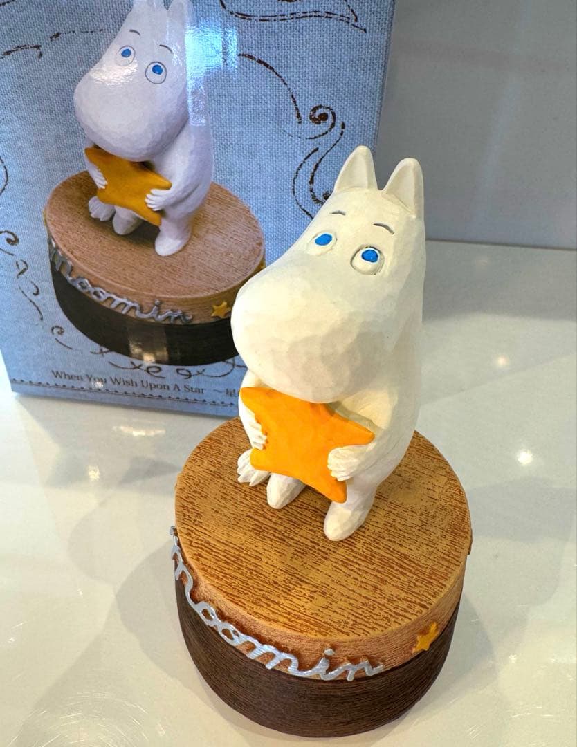 新品廃盤】ムーミン 木彫り風オルゴール 星に願いを - メルカリ