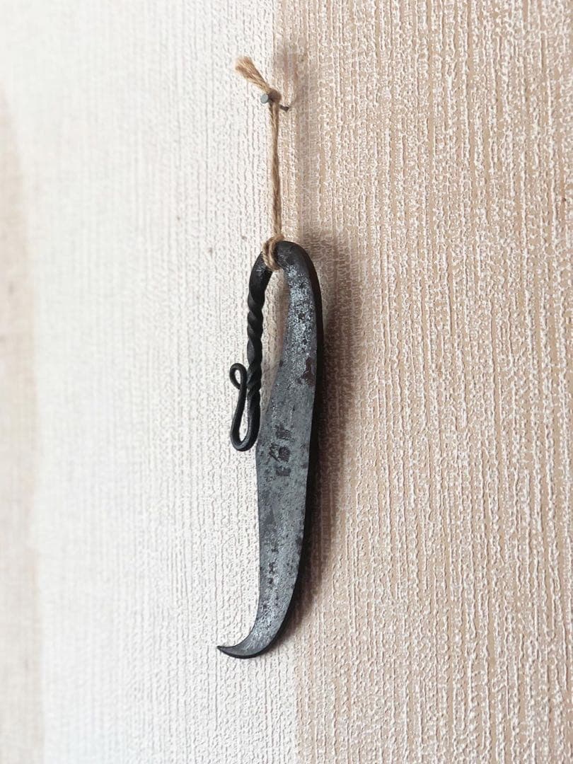 大工さんの木箱から出てきた火打ち金 火打鎌 明治時代 古