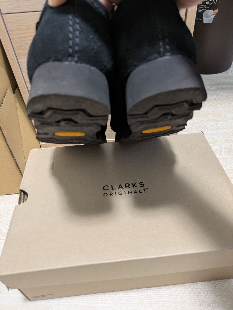 【美品】クラークス ワラビー ゴアテックス ブラック黒 UK7.5 25.5cm