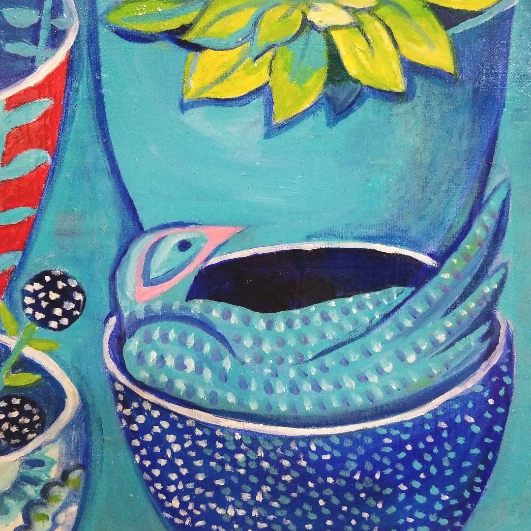 油絵 専用 小鳥さんのかくれんぼ2 かくれる小鳥 S115403