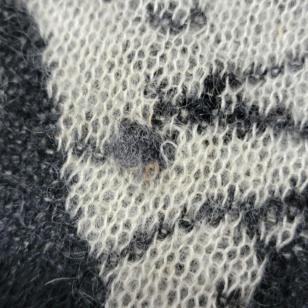 エディ期】07AW DIOR ディオールオム 総柄 ニット XS モヘヤニット