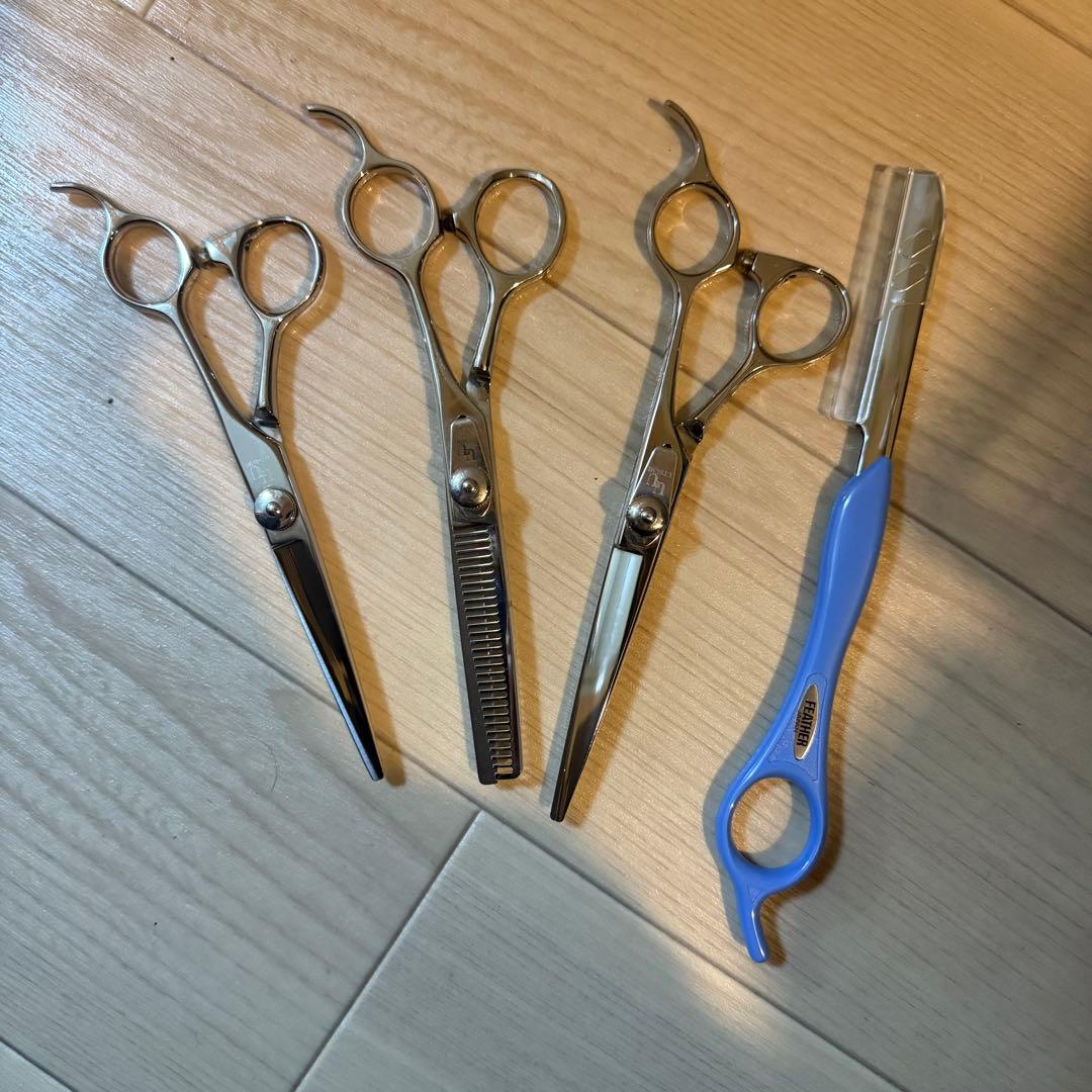 UTSUMI シザー2本 セニング1本 レザー4点セット 楽天市場】UTSUMI WT60/40C 両刃セニング トリミングシザー セニング