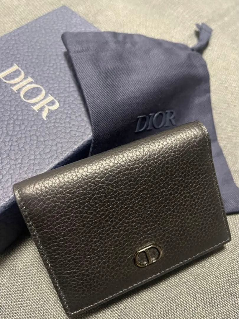 Dior ブラックレザー 名刺入れ Christian Dior（クリスチャン・ディオール） ディオール メンズ