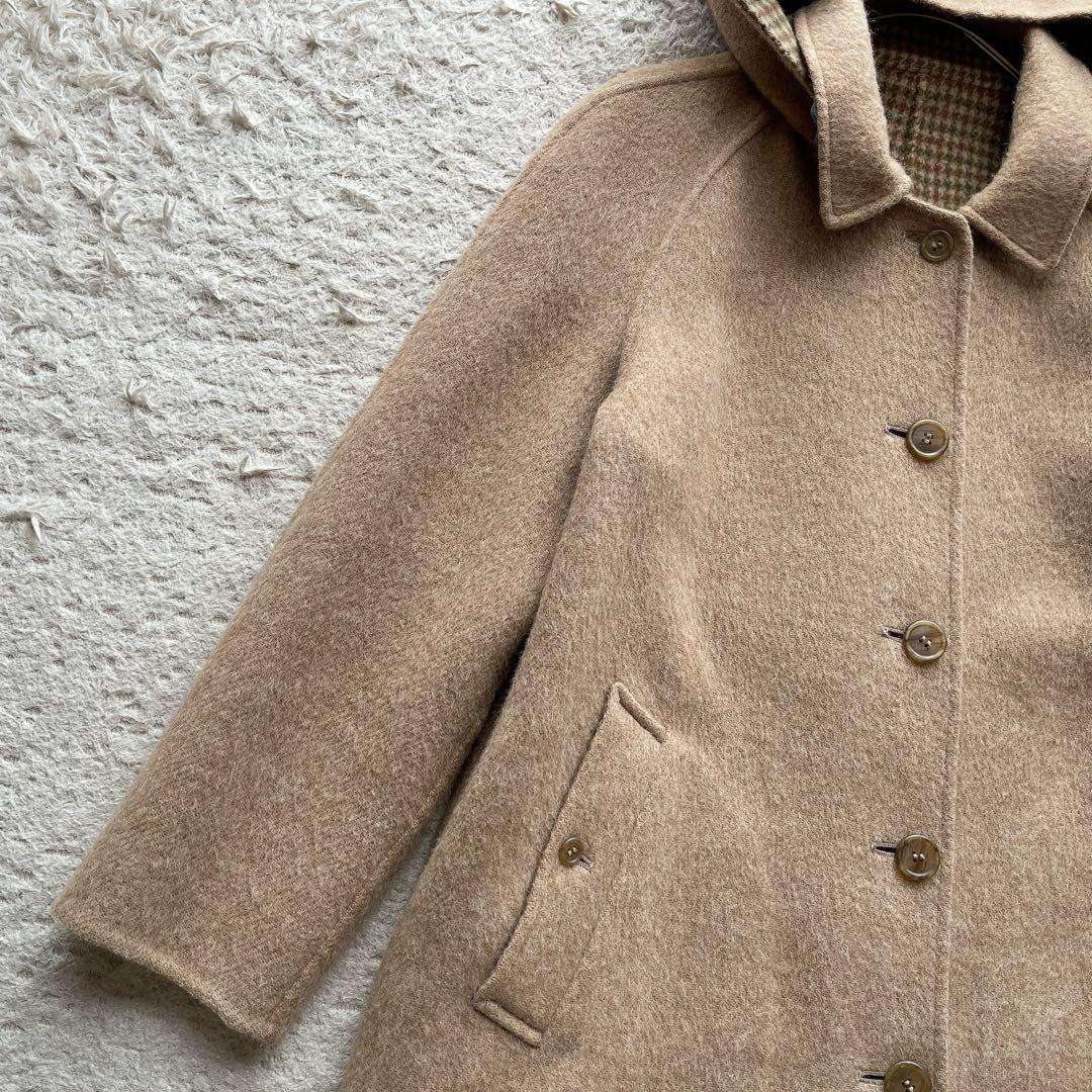 希少】バーバリー ダブルフェイス ウールコート リバーシブル ベージュ