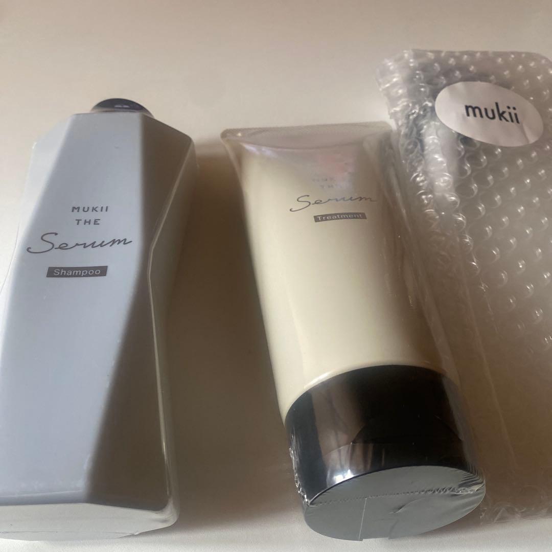 【新品未使用】mukii シャンプー　トリートメント 通常購入》MUKII THE serum shampoo or treatment《serum シャンプー》