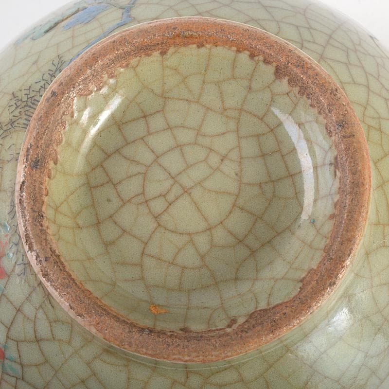 中国 哥窯 青磁 金絲鉄線 花文茶碗 金継ぎ直し 時代箱 C 6602 - メルカリ