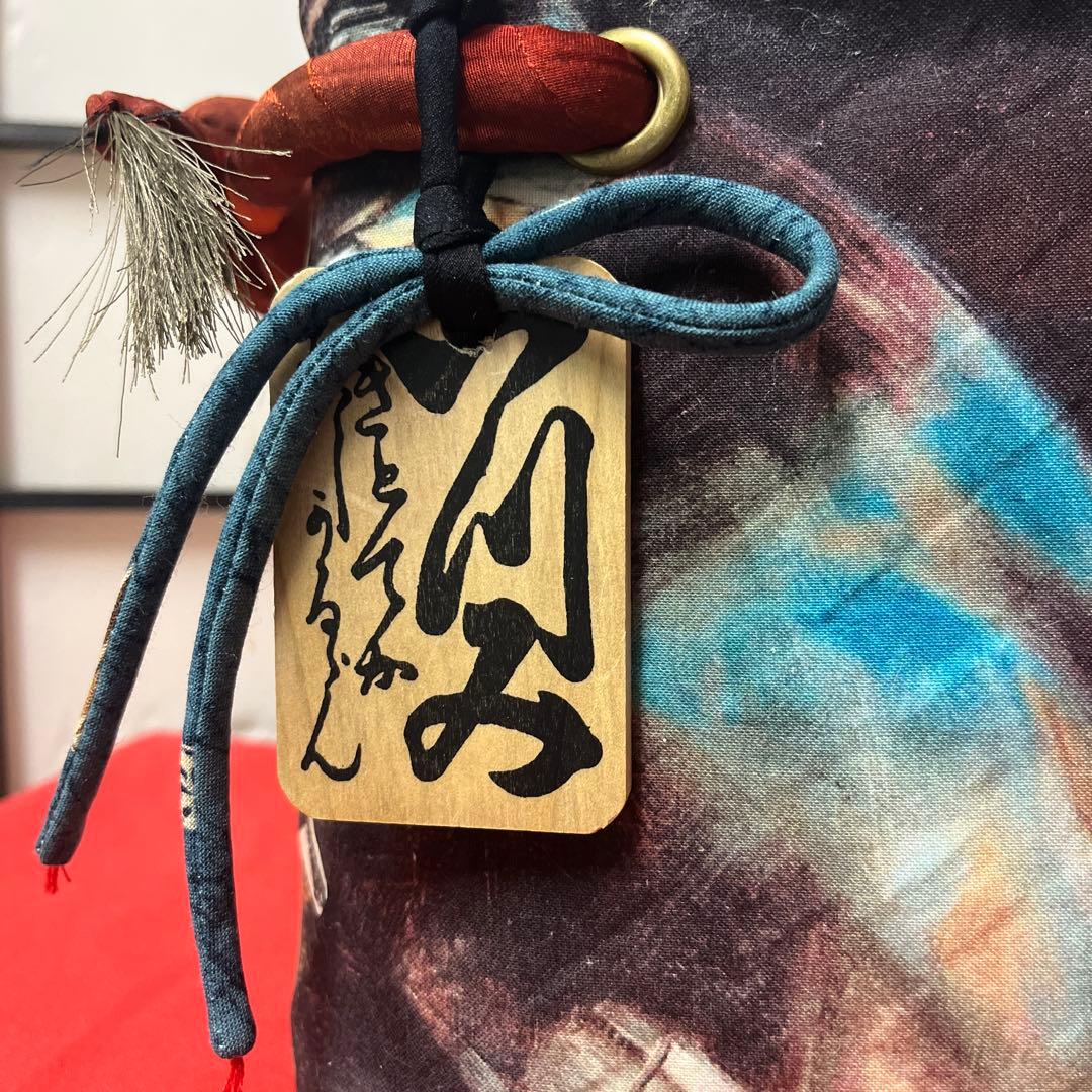 金魚鉢の側の猫 一閑張り バッグ かごバッグ ハンドバッグ 猫 茶トラ