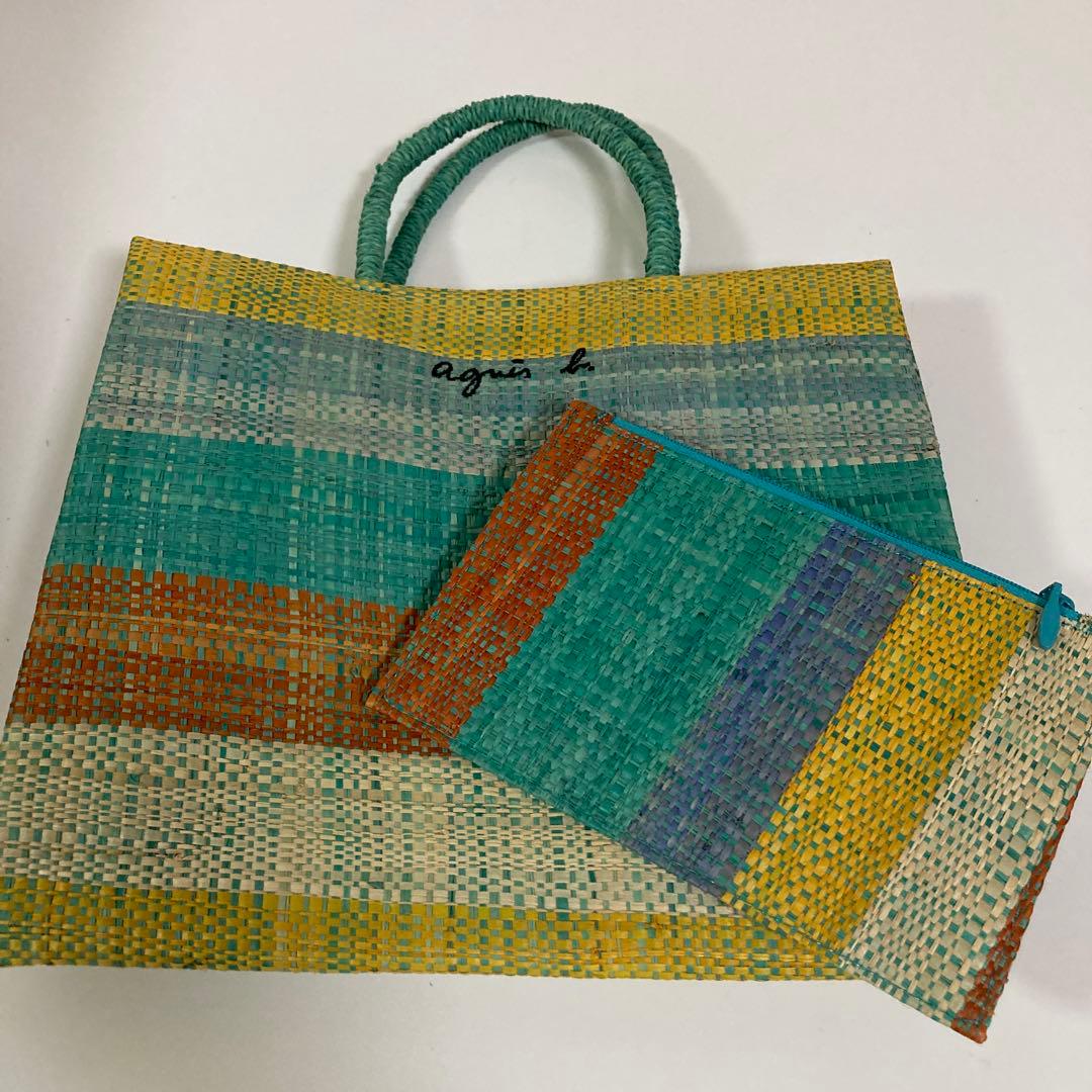 《クローバー》新品未使用アニエスベー　かごバッグ　マダガスカルトートバッグ