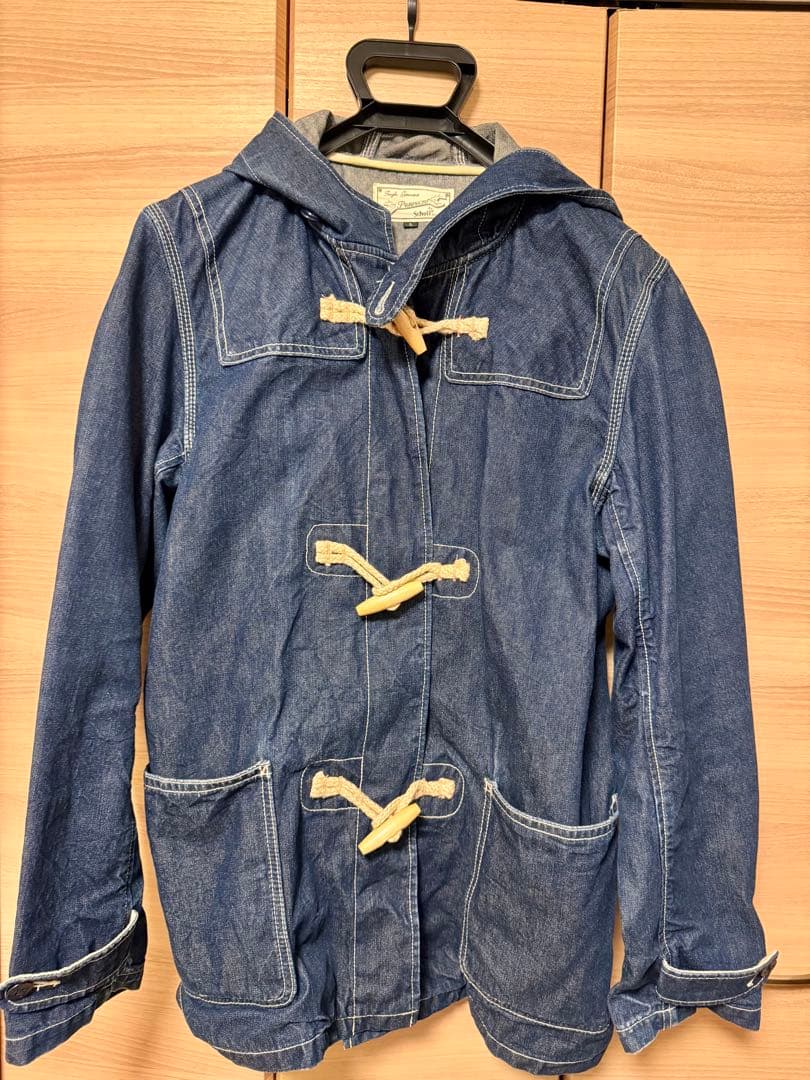 Schott】Lサイズ デニム地 ダッフルコート - メルカリ